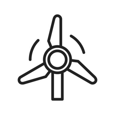 Rüzgar Türbini simgesi görüntüsü. Mobil uygulama için uygun