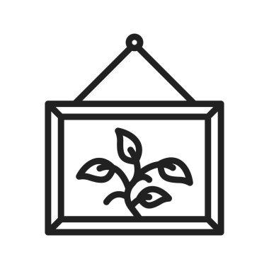 Tahta Duvar Çerçeve simgesi resmi. Mobil uygulama için uygun