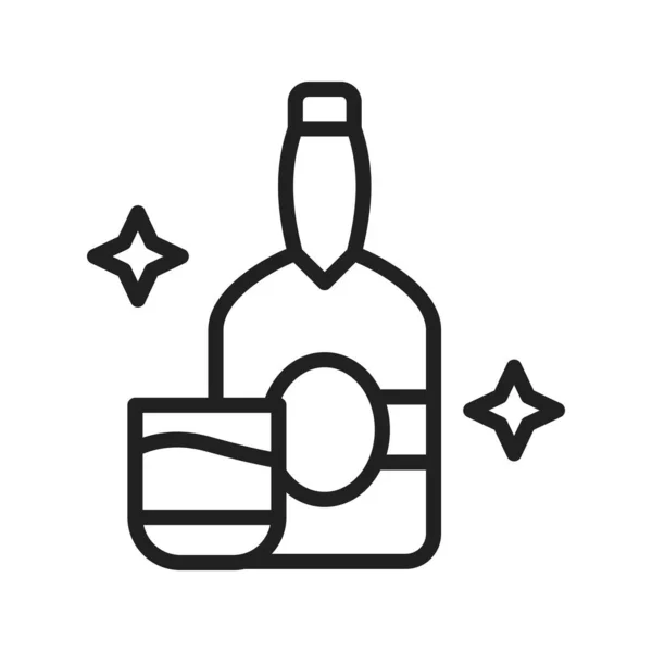 Whiskey Ikon Bild Lämplig För Mobil Applikation — Stock vektor