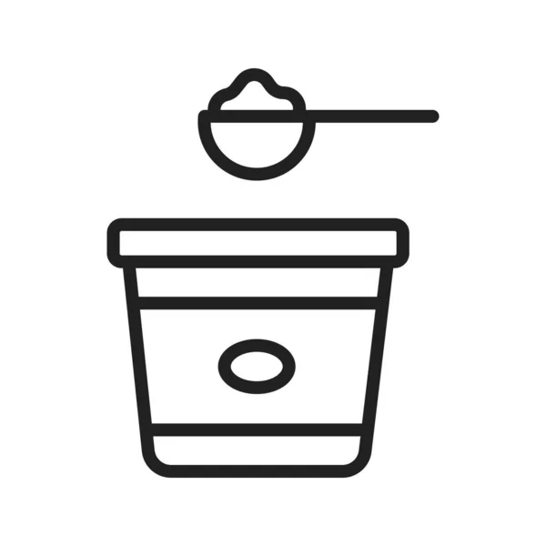 Joghurts Symbolbild Für Den Mobilen Einsatz Geeignet — Stockvektor
