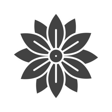 Aster Simgesi resmi. Mobil uygulama için uygun.