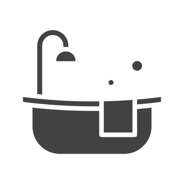 Symbolbild Badewanne Für Den Mobilen Einsatz Geeignet — Stockvektor