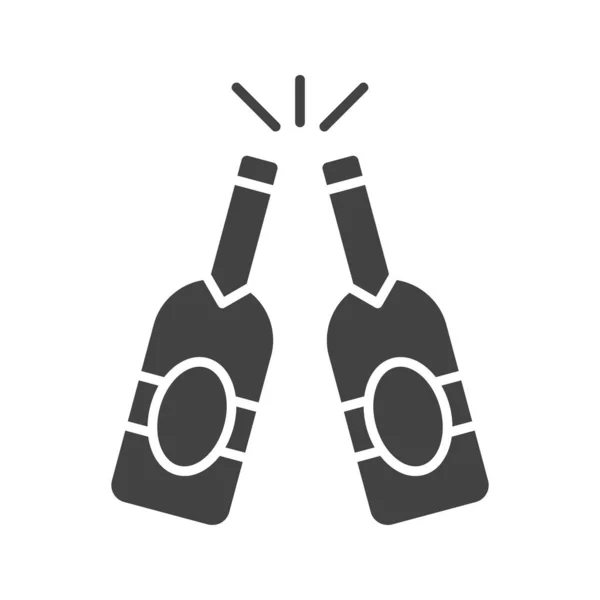 啤酒瓶图标 啤酒瓶图标 适用于移动应用 — 图库矢量图片