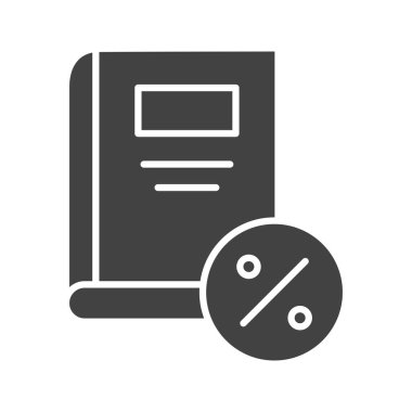 Kitap İndirimi Simgesi resmi. Mobil uygulama için uygun.