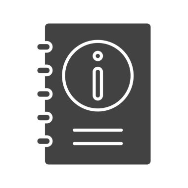 Kitap Bilgileri Simgesi resmi. Mobil uygulama için uygun.