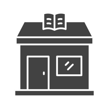 Kitap Deposu Simgesi resmi. Mobil uygulama için uygun.