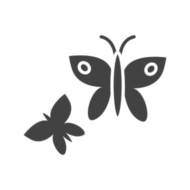 Kelebekler ikon görüntüsü. Mobil uygulama için uygun.