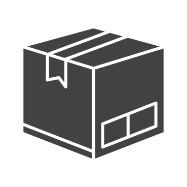 Karton Kutu Simgesi resmi. Mobil uygulama için uygun.