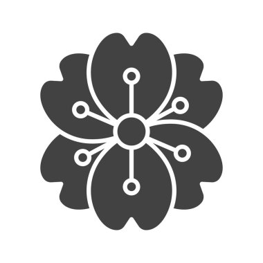 Kiraz Çiçeği Simgesi resmi. Mobil uygulama için uygun.