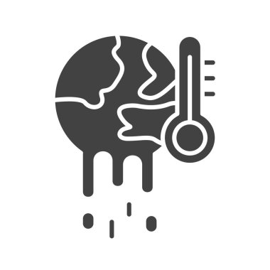 İklim Değişikliği Simgesi resmi. Mobil uygulama için uygun.