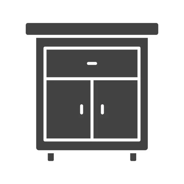 Image Icône Tiroir Cabinet Convient Pour Une Application Mobile — Image vectorielle