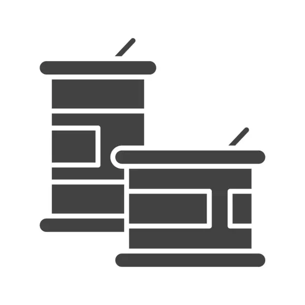 Symbolbild Für Konserven Für Den Mobilen Einsatz Geeignet — Stockvektor