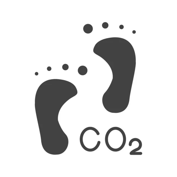 Symbolbild Für Den Co2 Fußabdruck Für Den Mobilen Einsatz Geeignet — Stockvektor