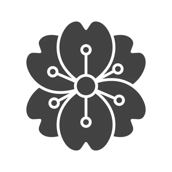 Kirschblüten Symbolbild Für Den Mobilen Einsatz Geeignet — Stockvektor