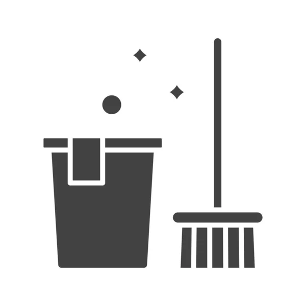 Reinigungswerkzeuge Symbolbild Für Den Mobilen Einsatz Geeignet — Stockvektor