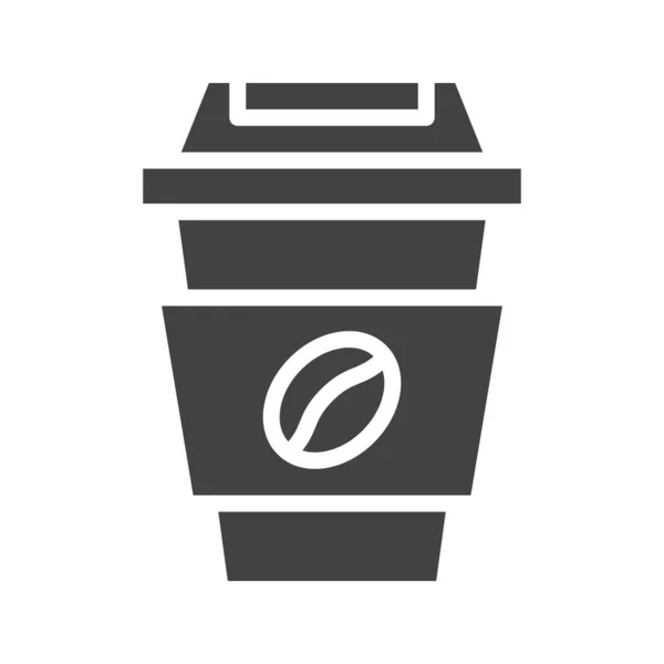 Immagine Icona Della Tazza Caffè Adatto Applicazioni Mobili — Vettoriale Stock