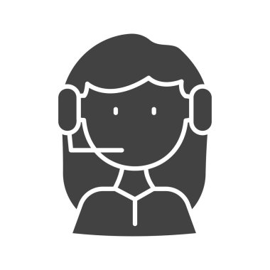 Müşteri Yöneticisi Simgesi. Mobil uygulama için uygun.