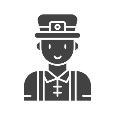 Kızıl Adam Simgesi. Mobil uygulama için uygun.