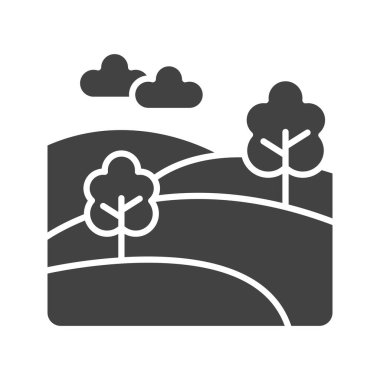 Otlaklar Simgesi resmi. Mobil uygulama için uygun.