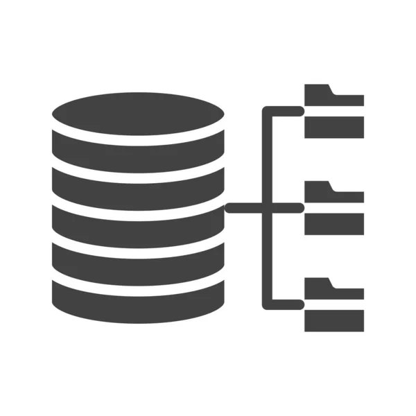 Imagen Icono Base Datos Adecuado Para Aplicaciones Móviles — Vector de stock