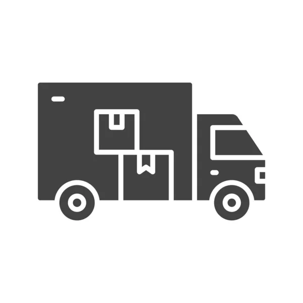Lieferwagen Ikone Für Den Mobilen Einsatz Geeignet — Stockvektor