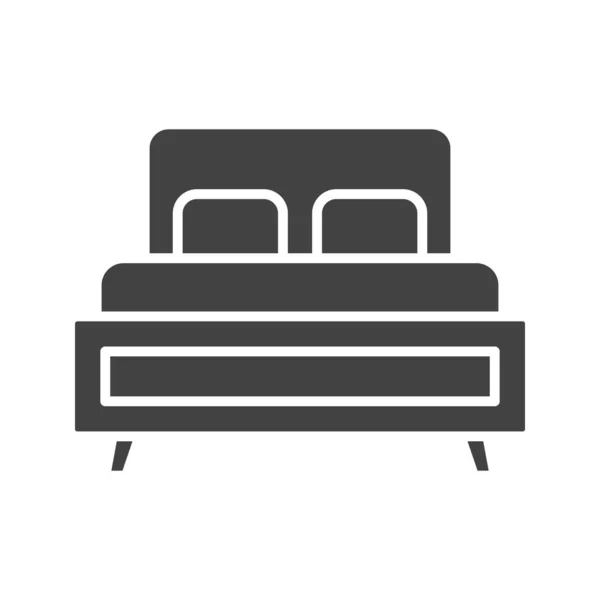 Gambar Double Bed Icon Cocok Untuk Aplikasi Mobile - Stok Vektor