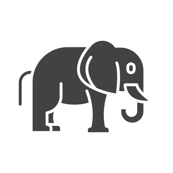 Imagen Del Icono Del Elefante Adecuado Para Aplicaciones Móviles — Vector de stock