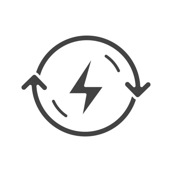 Immagine Dell Icona Dell Efficienza Energetica Adatto Applicazioni Mobili — Vettoriale Stock
