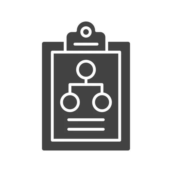 Diagrama Flujo Icono Imagen Adecuado Para Aplicaciones Móviles — Vector de stock