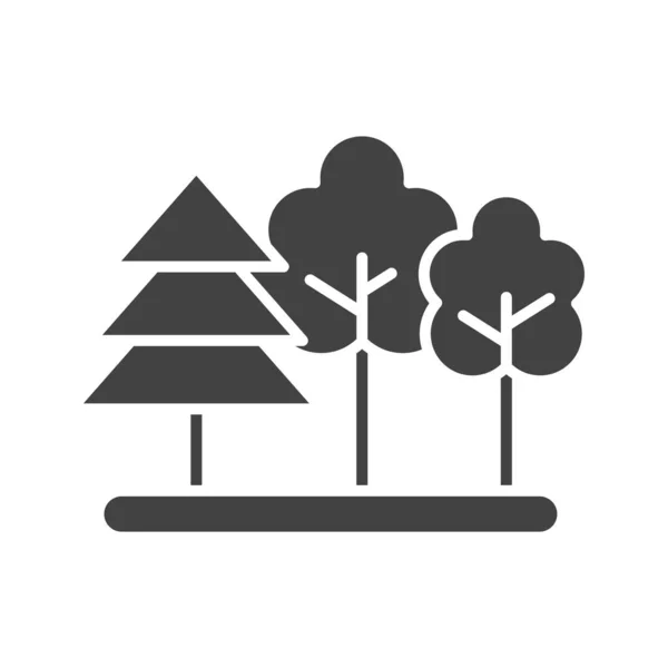 森林图标图像 适用于移动应用 — 图库矢量图片