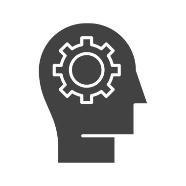 İnsan beyni simgesi görüntüsü. Mobil uygulama için uygun.