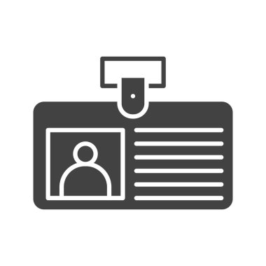 Kimlik kartı simgesi resmi. Mobil uygulama için uygun.