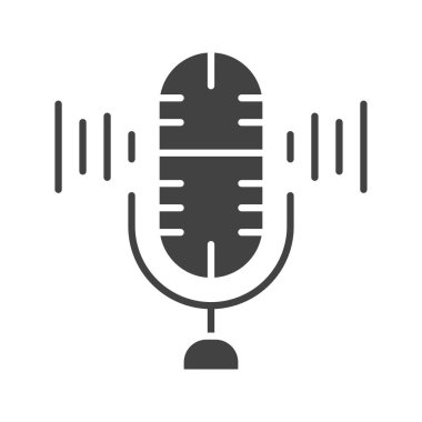 Mikrofon Simgesi resmi. Mobil uygulama için uygun.