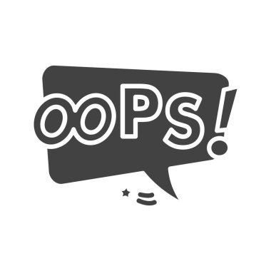 Oops Baloncuk Simgesi resmi. Mobil uygulama için uygun.