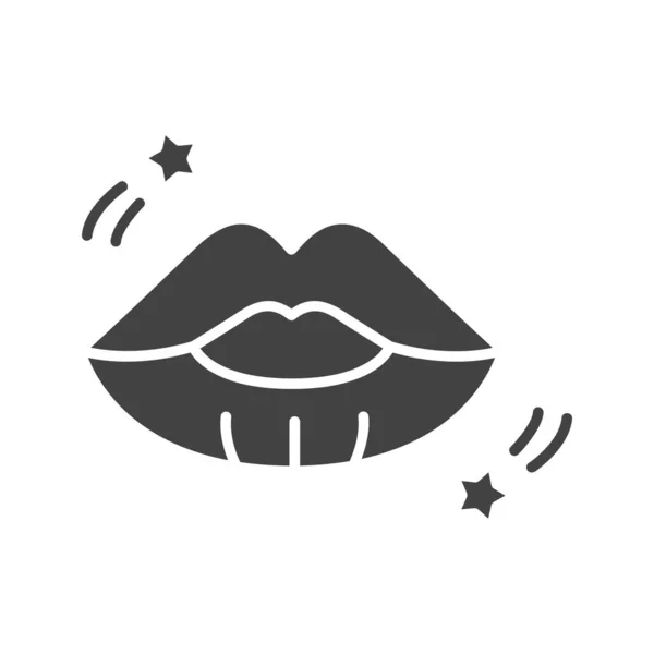 嘴唇图标图像 适用于移动应用 — 图库矢量图片