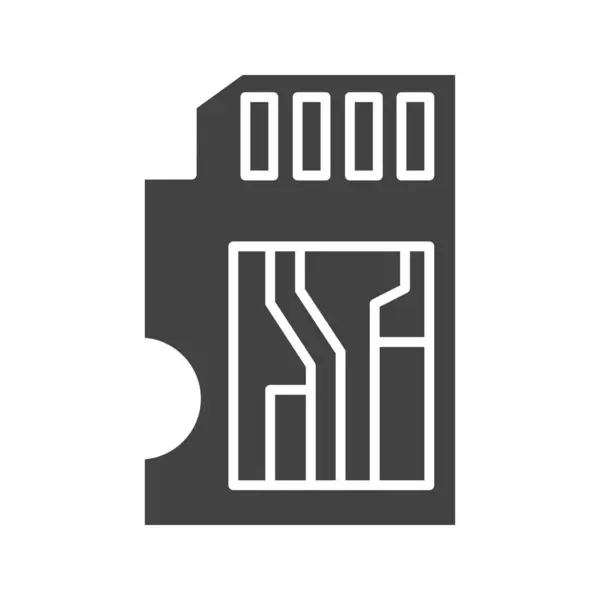 Symbolbild Der Mikrotechnologie Für Den Mobilen Einsatz Geeignet — Stockvektor