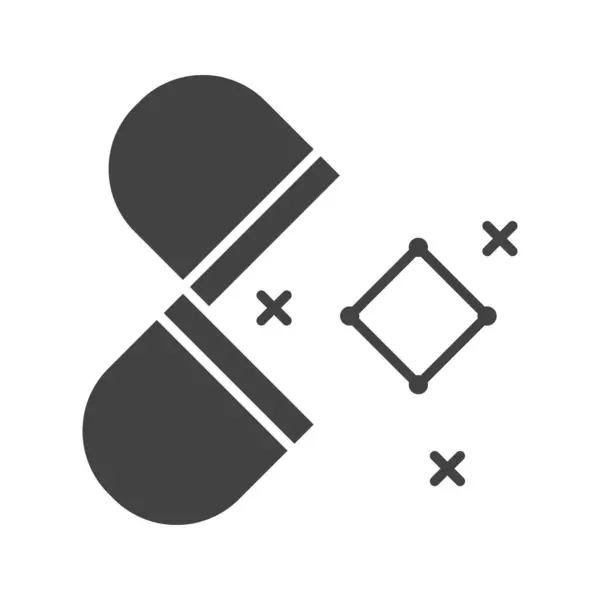 Molekulární Medicína Ikona Obraz Vhodné Pro Mobilní Aplikace — Stockový vektor