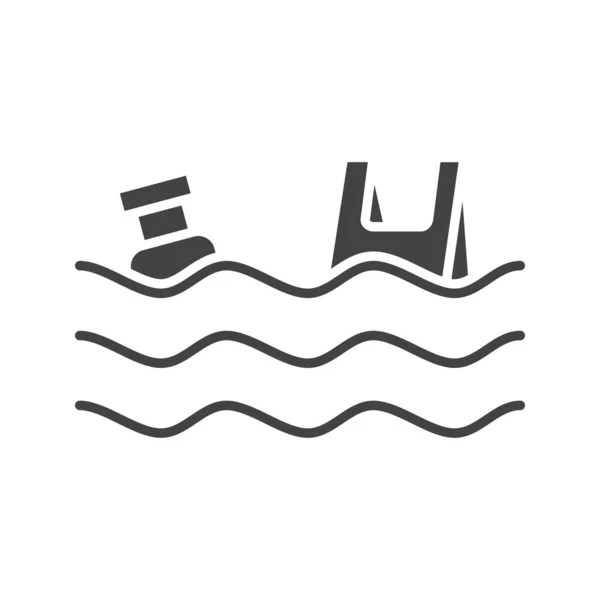 Symbolbild Für Den Meeresschutz Für Den Mobilen Einsatz Geeignet — Stockvektor
