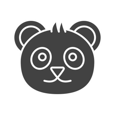 Panda Simgesi imajı. Mobil uygulama için uygun.