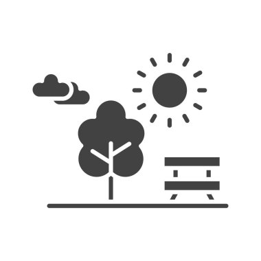 Park Simgesi görüntüsü. Mobil uygulama için uygun.