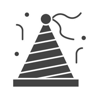 Parti Şapkası Simgesi. Mobil uygulama için uygun.