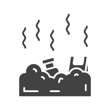 Plastik Kirlilik Simgesi. Mobil uygulama için uygun.