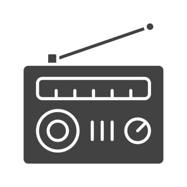 Radyo Simgesi görüntüsü. Mobil uygulama için uygun.