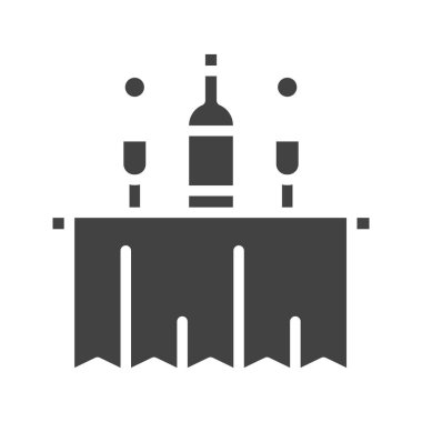 Oda servisi Trolley Simgesi resmi. Mobil uygulama için uygun.