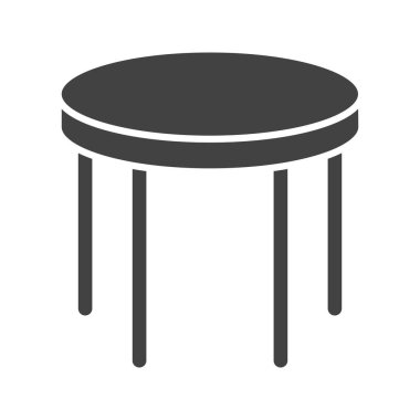 Yuvarlak Masa Simgesi resmi. Mobil uygulama için uygun.