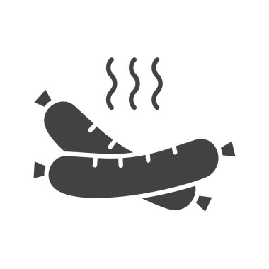 Sosis ikonu görüntüsü. Mobil uygulama için uygun.