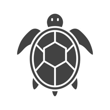 Deniz Kaplumbağası Simgesi. Mobil uygulama için uygun.
