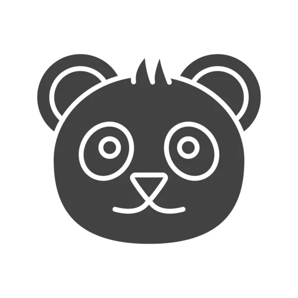 Panda Icoon Imago Geschikt Voor Mobiele Toepassingen — Stockvector