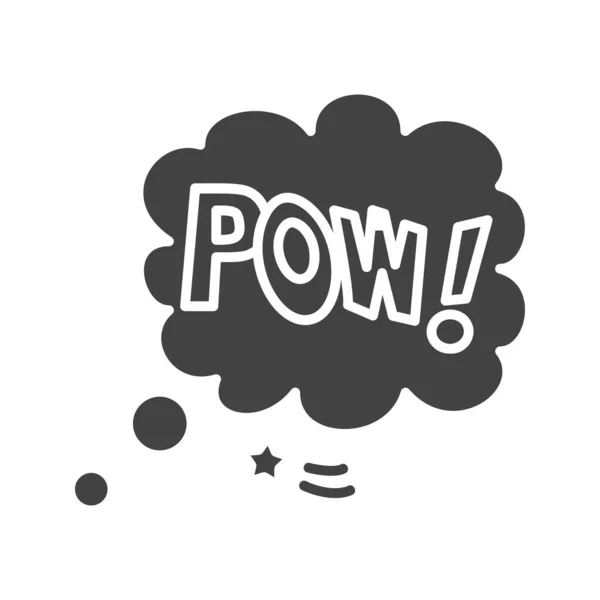 Pow Bubble Icon Imagen Adecuado Para Aplicaciones Móviles — Archivo Imágenes Vectoriales