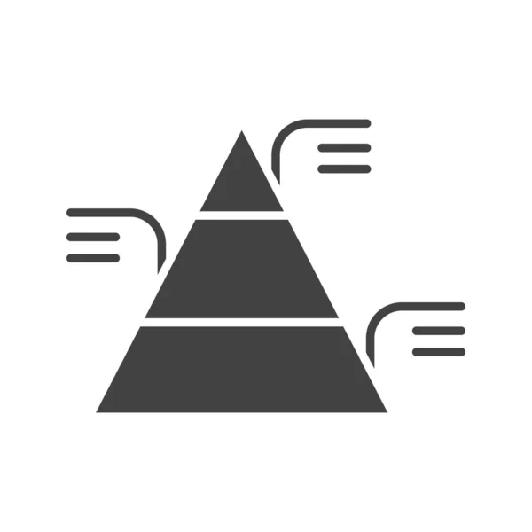Piramida Wykres Ikona Obrazu Nadaje Się Aplikacji Mobilnej — Wektor stockowy
